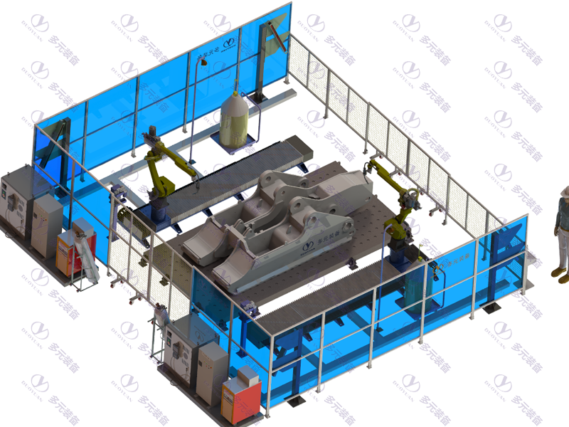 Coal mining machinery industry: hydraulic support base welding workstation