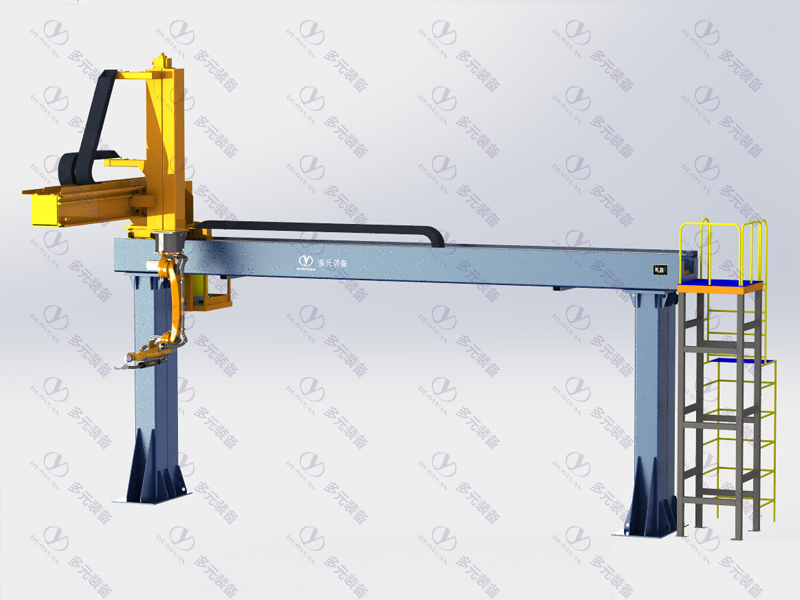 Gantry inverted three-axis mobile device