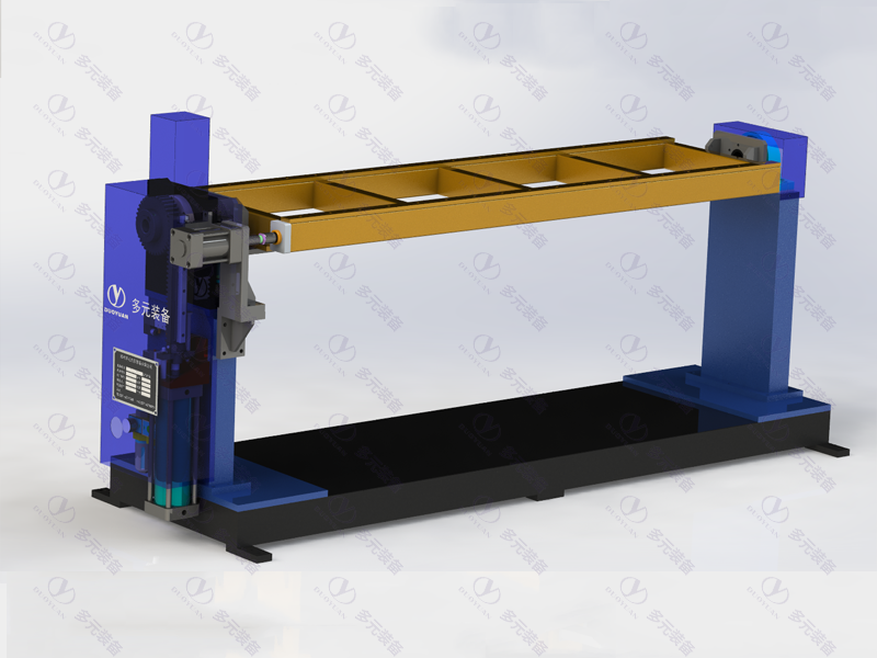 Pneumatic overturning displacement machine