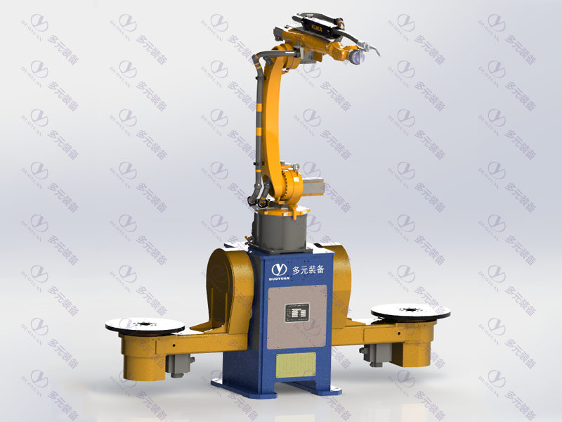 Double-station double-shaft L-type displacement machine
